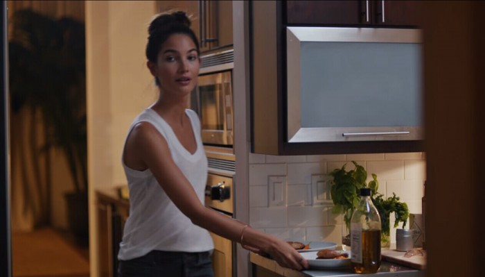 Victoria's Secret Angel Lily Aldridge plays clumsy but cute cook in new short film for the brand in which she - surprise, surprise - ends up in her underwear  10