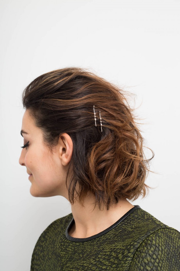 Easily Create With Colored Bobby Pins on your hair 5