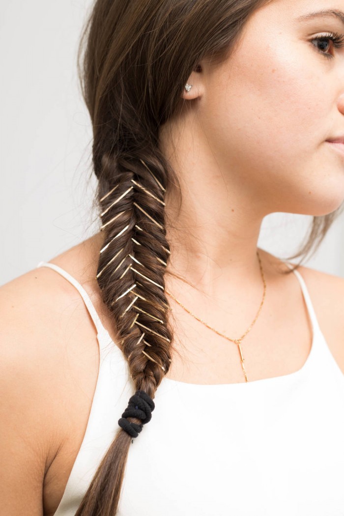 Easily Create With Colored Bobby Pins on your hair 9
