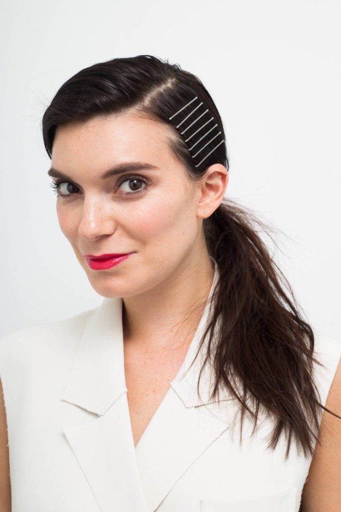 Easily Create With Colored Bobby Pins on your hair 13