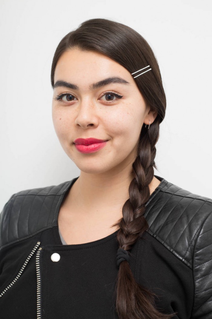 Easily Create With Colored Bobby Pins on your hair 14