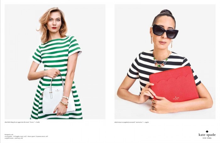 KARLIE KLOSS, IRIS APFEL POSE IN THE PARK FOR KATE SPADE’S SPRING 2015 ADS 1