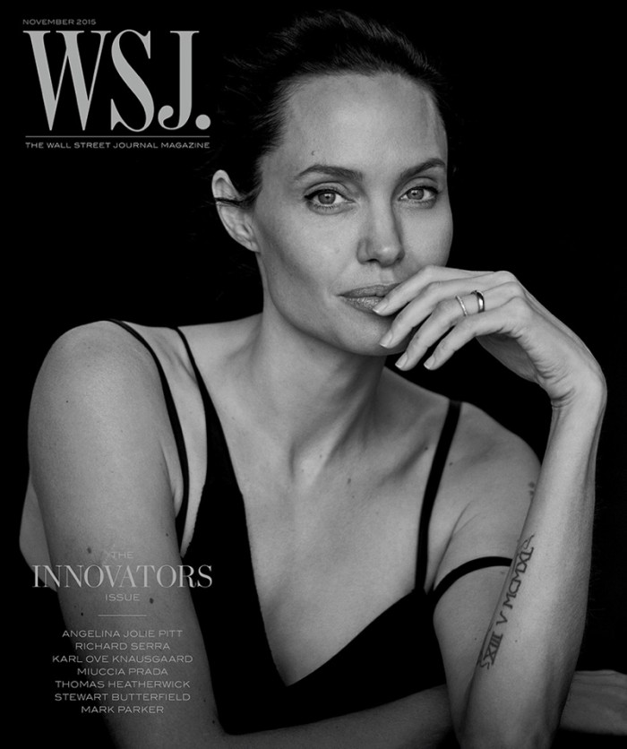 ANGELINA JOLIE POSES FOR PETER LINDBERGH IN WSJ. MAGAZINE Angelina Jolie on WSJ. Magazine November 2015 cover 4