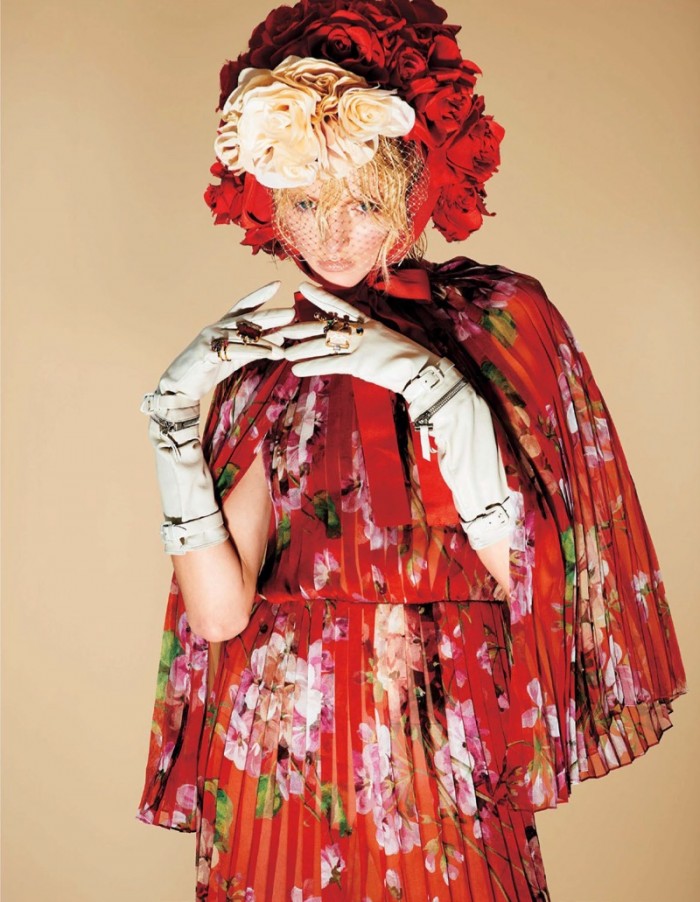 Daria Strokous Models the Ultimate Floral Looks for BAZAAR Japan 2