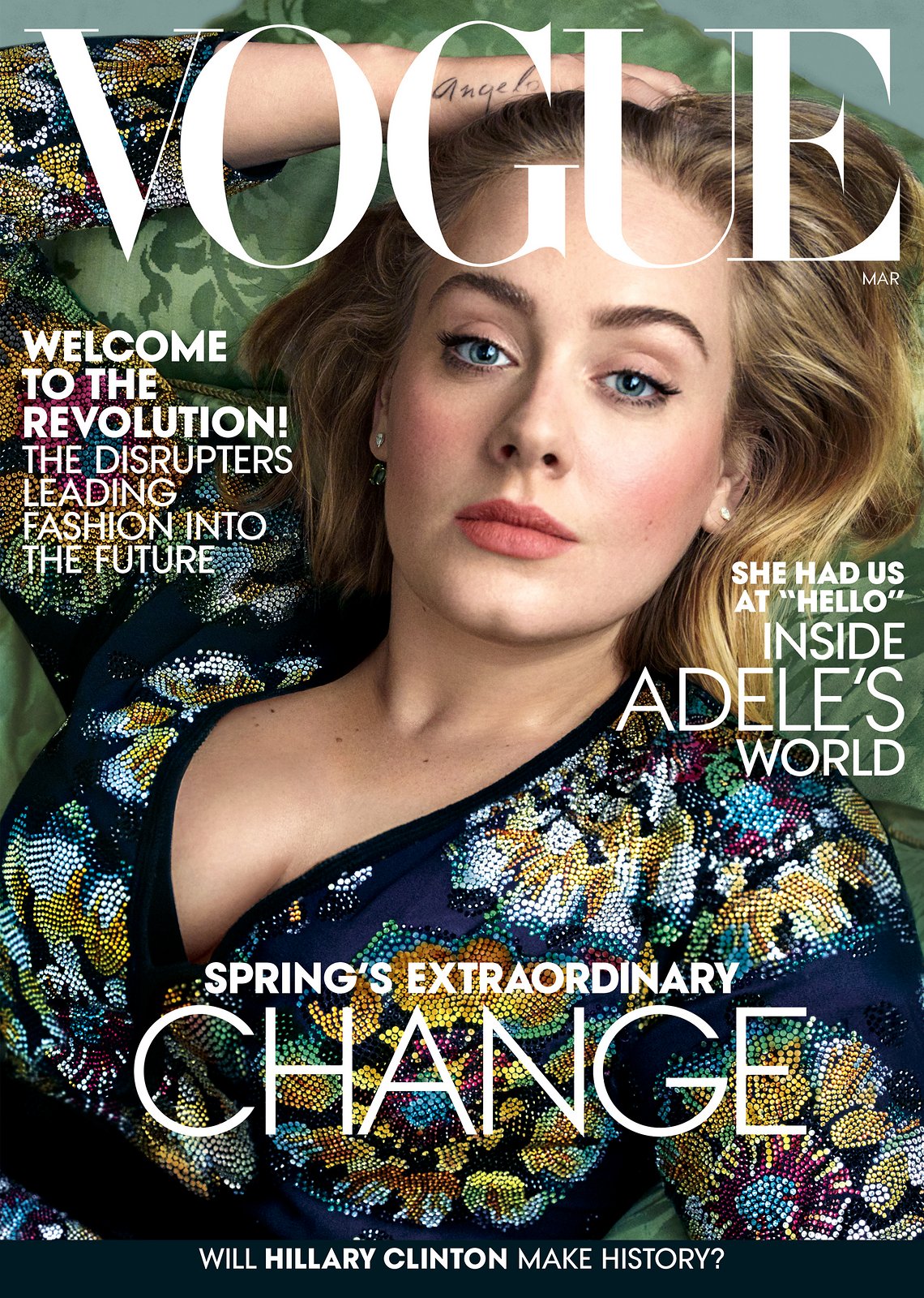 Adele on cover of VOGUE 8