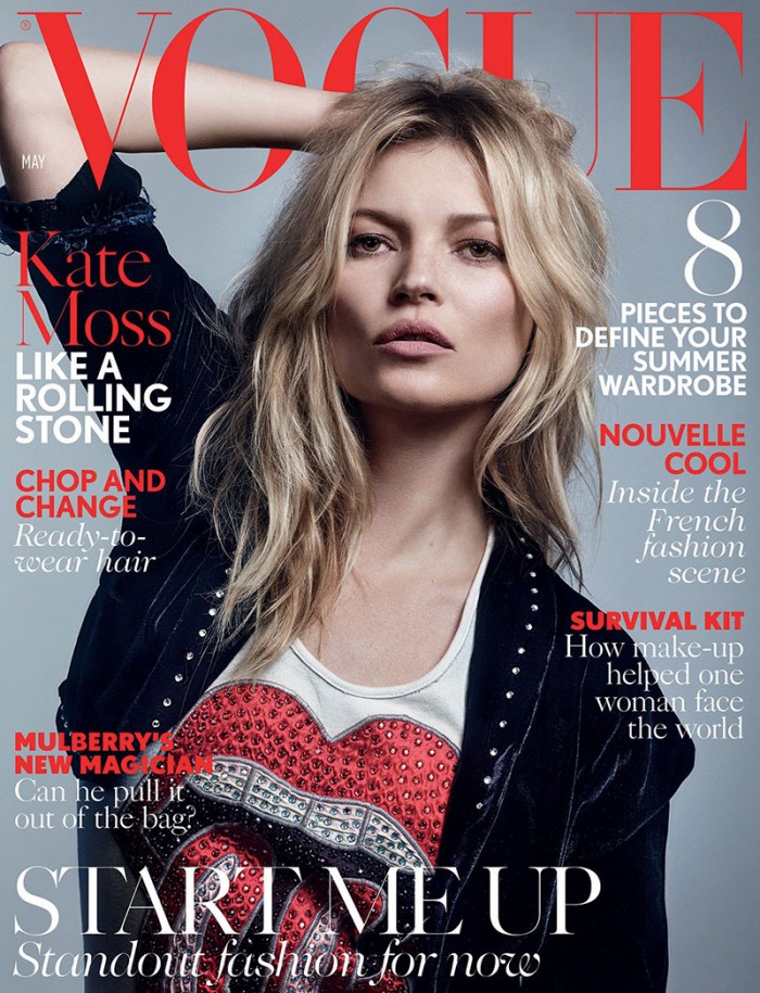 KATE MOSS ON VOGUE UK MAY 2016 COVER 2
