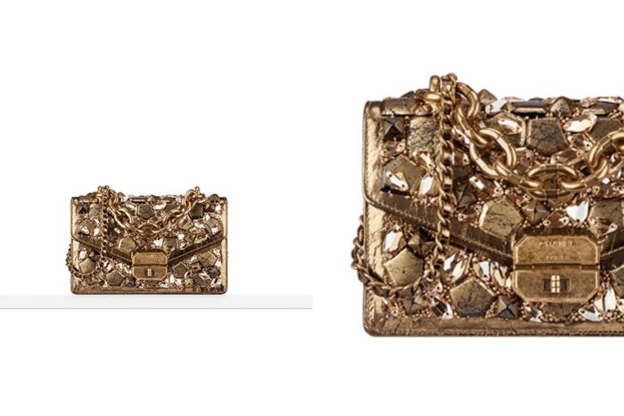 Chanel Gift Box Brass & Resin Evening Bag 7