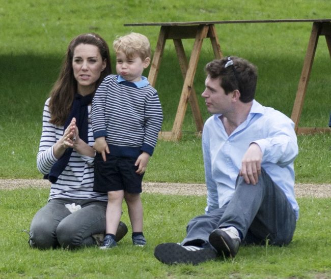 The Duke and Duchess of Cambridge along with Prince George and Princess Charlotte and James Meade attended the Houghton International Horse Trials on Saturday 28/05/2016 Pictures by Helen Matthias/EyeContact Photography