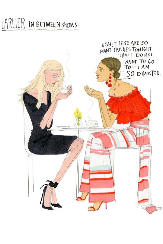 The deadly accurate illustrated guide to Fashion Week 5