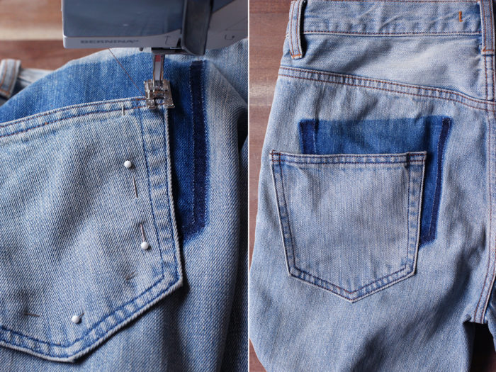 風行時尚圈的口袋創意DIY：一條舊牛仔褲與針線，讓妳擁有最流行的掉落口袋 6