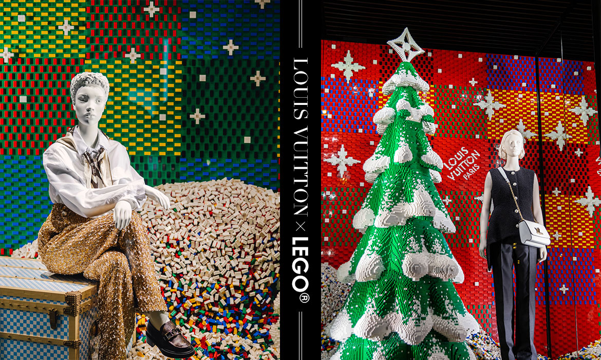 這些聖誕裝置居然都是樂高積木！Louis Vuitton 與LEGO® 攜手打造聖誕櫥窗- The Femin