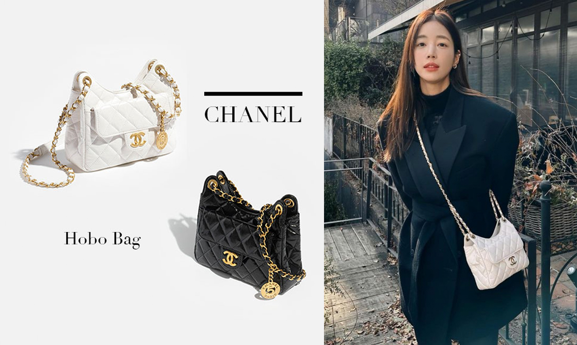 Chanel 22 small handbag Shiny calfskin  goldtone metal  light yellow   Fashion  CHANEL