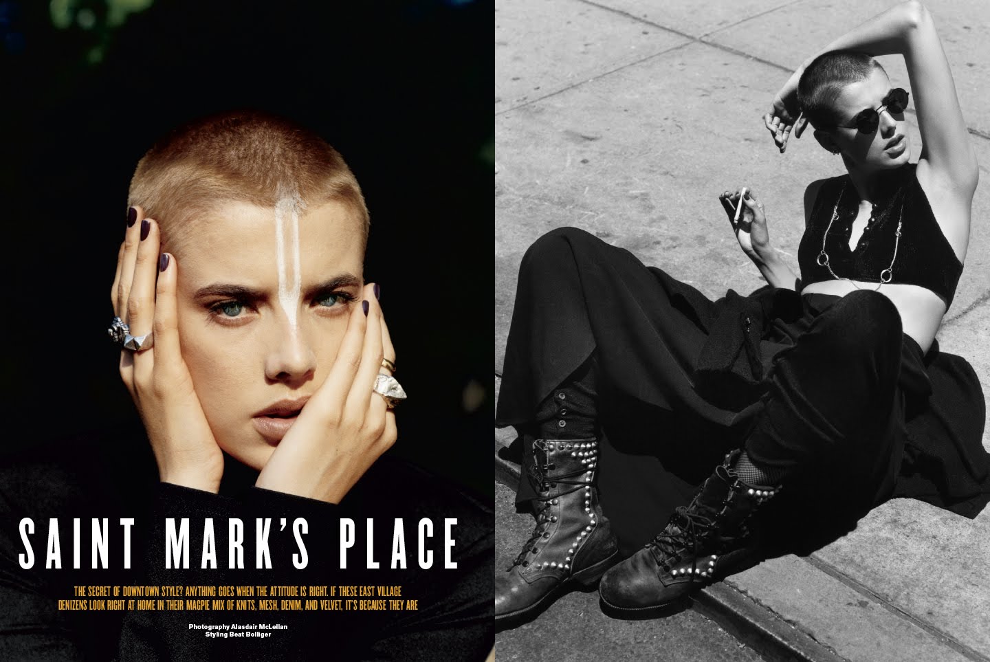 Agyness Deyn 以標誌性短髮展現率性氣息。