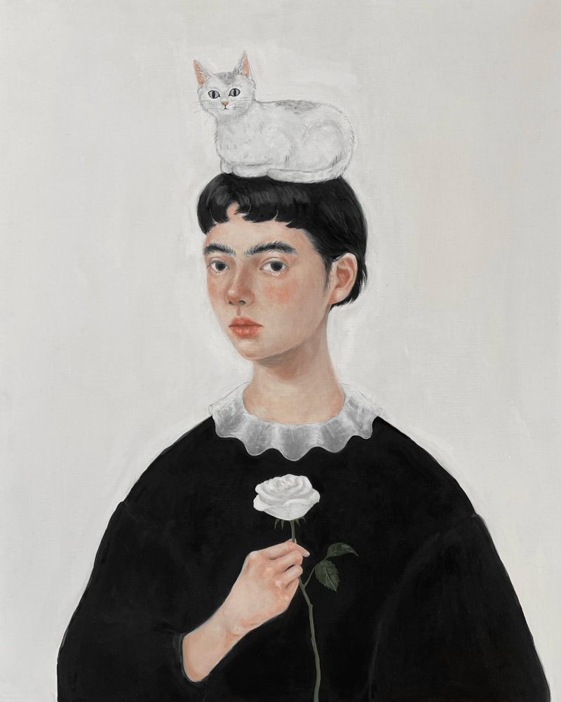 有點憂鬱，卻又讓人深陷其中…，日本藝術家坂巻弓華筆下的女子